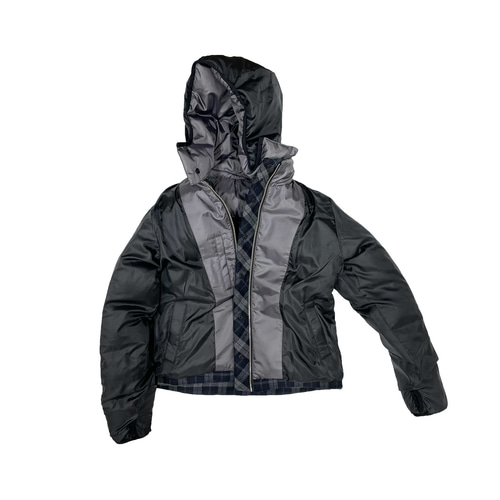 1/2 REVERSIBLE FLANNEL DOWN JACKET (GRAY)