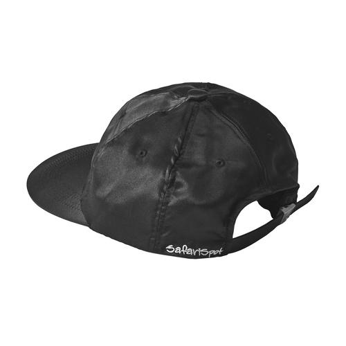 EMBLEM PATCH SATIN CAP (BLACK)