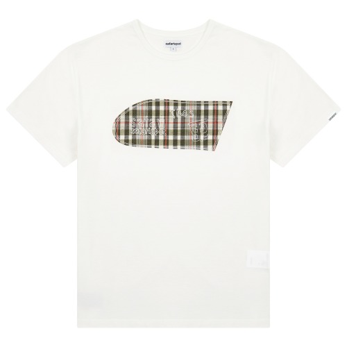 ROUX BASE SCHOOL EAT THE LAND CHECK TEE (GREEN)